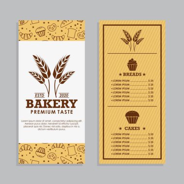 Fırın menüsü ekmek ve çörek koleksiyonu ev yapımı.