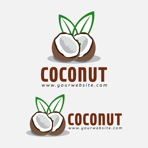 Hindistan cevizi Logo vektör şablonu düzenlenebilir.