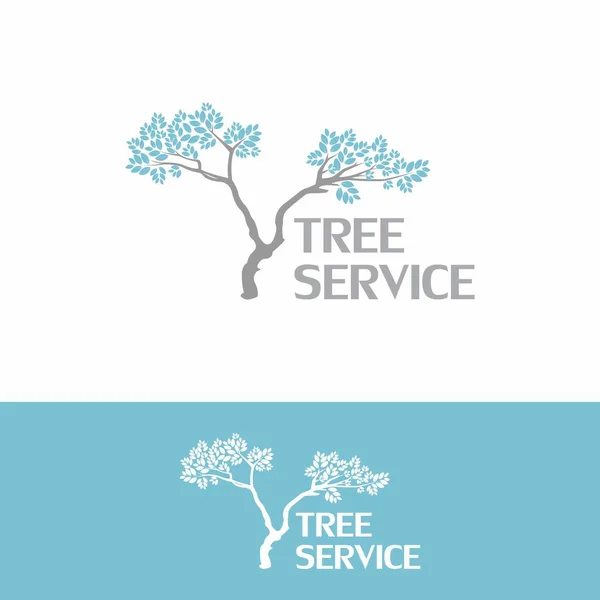 树服务景观老式标志 — 图库矢量图片