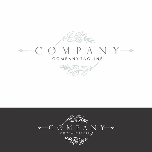 Kadınsı şirket logosu vektör şablonu.