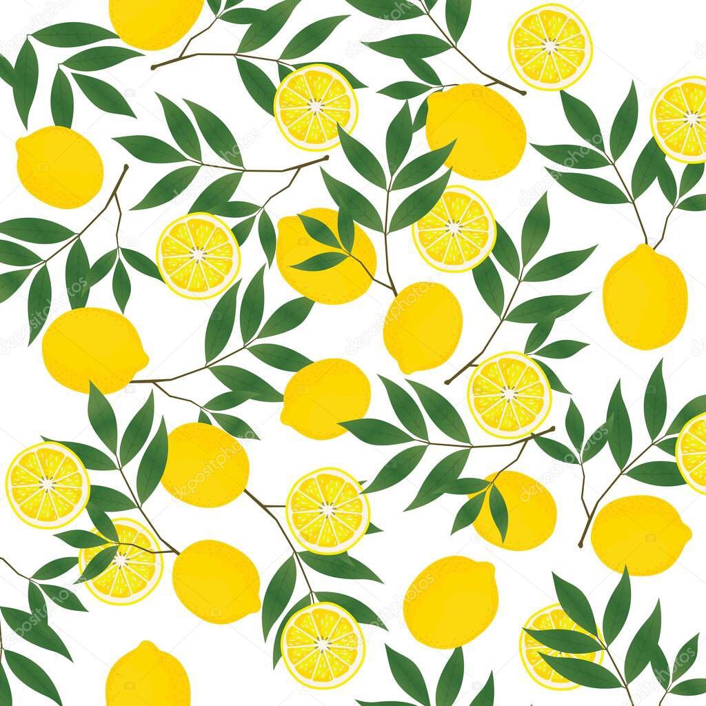 yellow-lemon-set-seamless-pattern