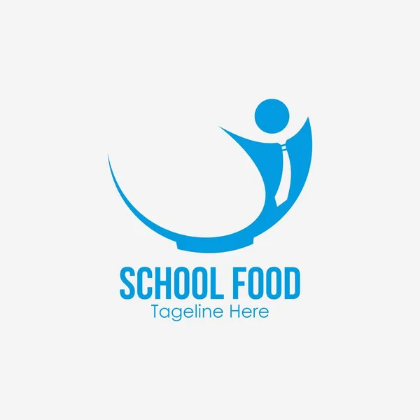 Okul Gıda Logosu Simgesi Tasarımı.