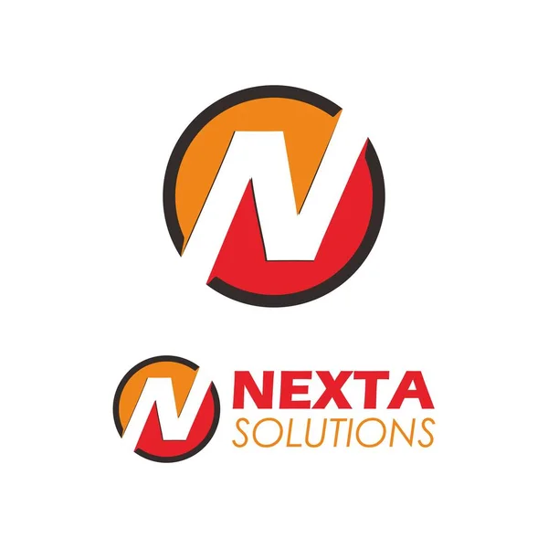 Şirket için harf n logo şablonu.