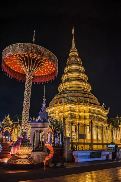 Пагода в храме Харипхунчая . — стоковое фото
