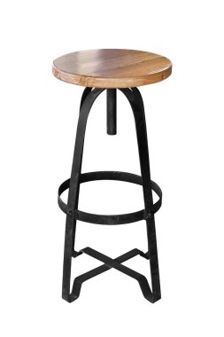 Wwooden bar sandalye çelik bacaklar.