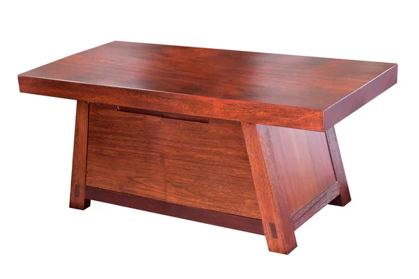 Laag houten tafel. — Stockfoto