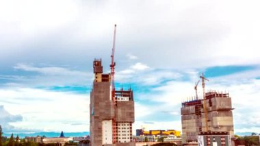 Zaman atlamalı kat mülkiyeti bina.