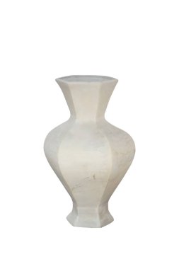 Beyaz seramik dekorasyon vazo.