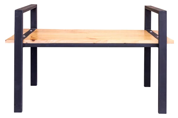 Dřevěná lavice izolovaná. — Stock fotografie