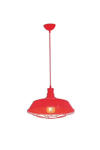 Red hanging lamp isolated — Stock Photo, Image