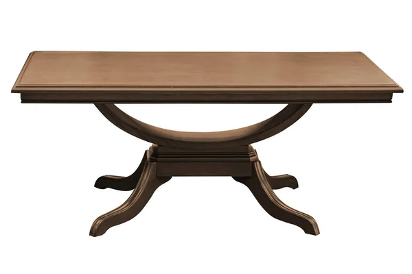 Nízký dřevěný stůl, samostatný. — Stock fotografie