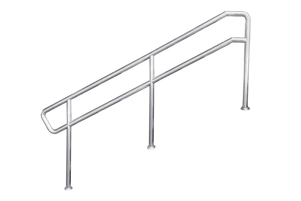 Stainless steel staircase railing. — Stock Photo, Image
