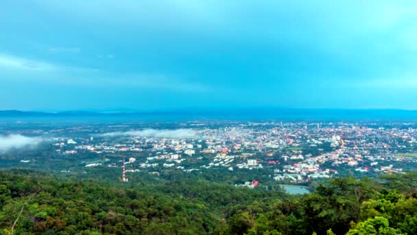 Landschap van Chiang mai stadsgezicht. — Stockvideo