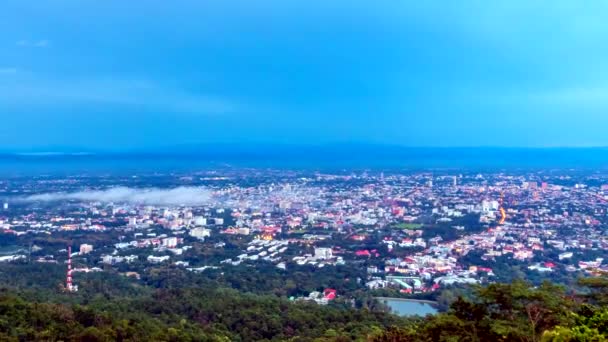 Landschaft von Chiang Mai Stadtbild. — Stockvideo