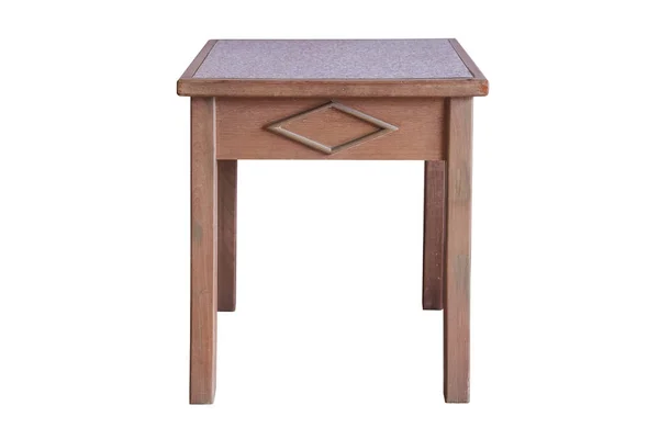 Mesa de madera con placa de mármol . —  Fotos de Stock