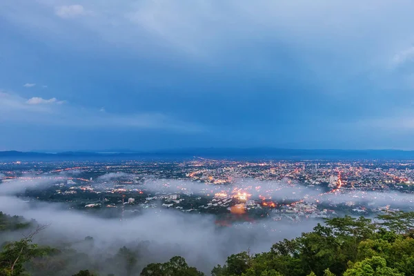 Landschap van Chiang mai stadsgezicht — Stockfoto