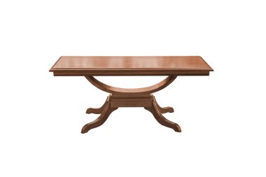 İzole düşük ahşap masa.