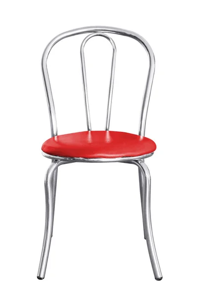 Rostfritt stål stol isolerade. — Stockfoto