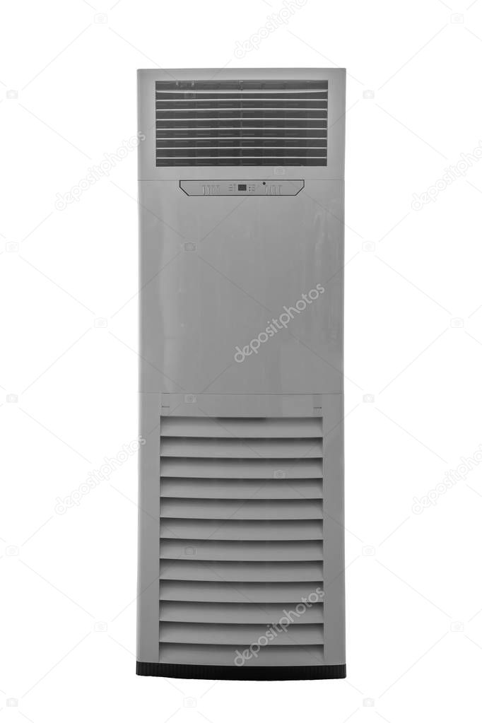 Big floor standing air conditioner isolated.