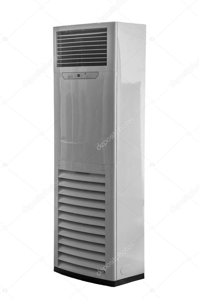 Big floor standing air conditioner isolated.