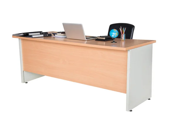 Schreibtisch aus Holz. — Stockfoto