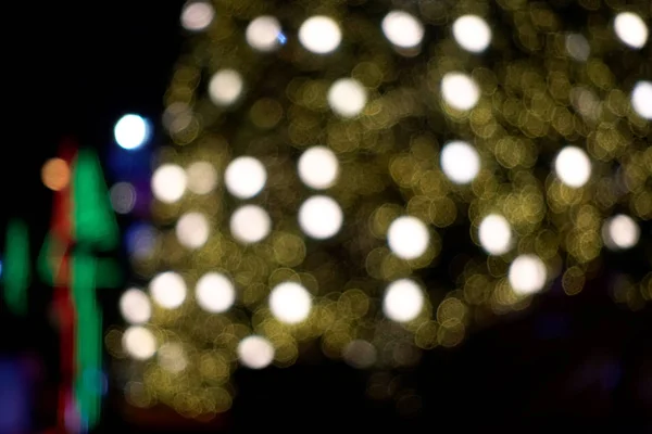 Blurred Christmas Lights gold Bokeh. — Stock Photo, Image