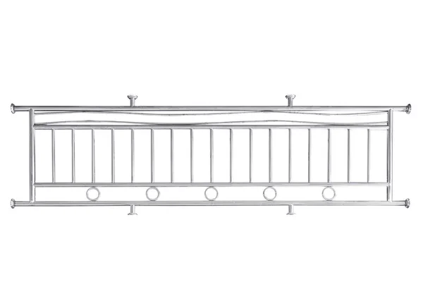 Balustrady ze stali nierdzewnej na białym tle — Zdjęcie stockowe