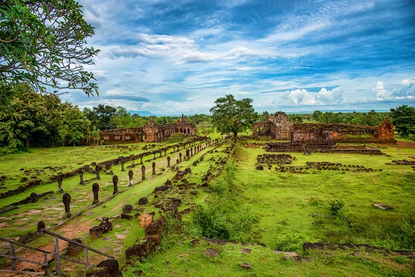 Vat Phou ή Wat Phu είναι το μνημείο παγκόσμιας κληρονομιάς της Unesco στο Champas Εικόνα Αρχείου