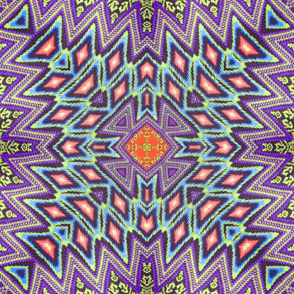 Kaléidoscope abstrait coloré ou motif sans fin — Photo