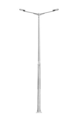 Sokak lambası direği beyaz bir arkaplanda izole edilmiş, kırpma yolu ile.