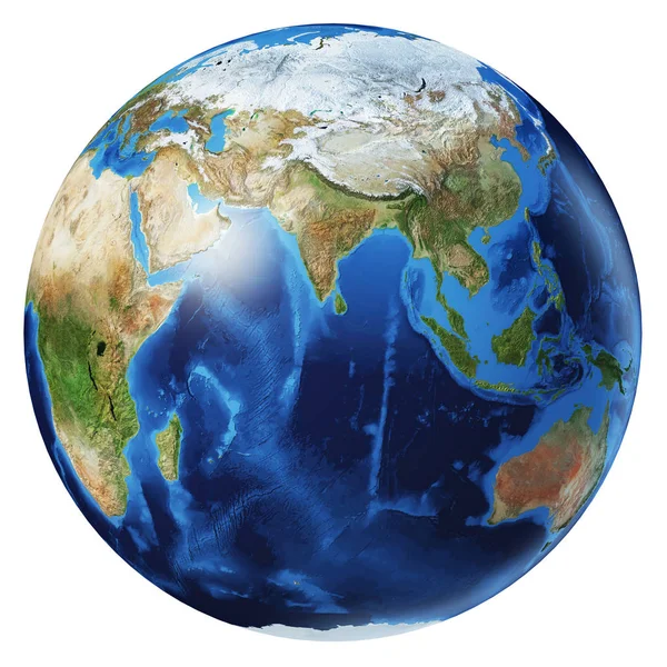 Earth globe 3d illustration. Asia view. — Stock Photo, Image