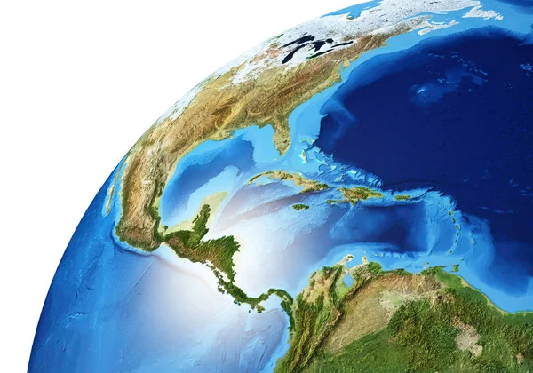 Earth globe close-up of North and South Americas. — Stock Photo, Image