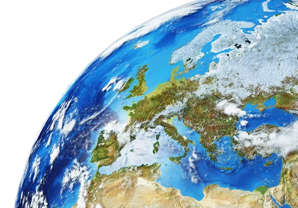 Earth globe close- up of the Europe area. — Stock Photo, Image