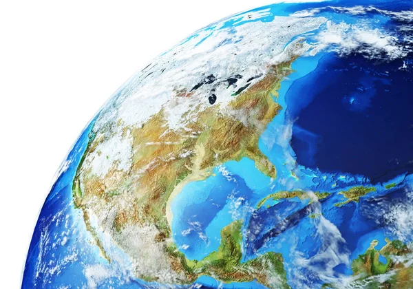 Earth globe close-up of North America. — 스톡 사진