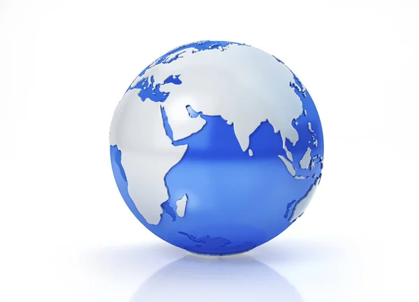 Ziemski glob stylizowany. Widok Azji. — Zdjęcie stockowe