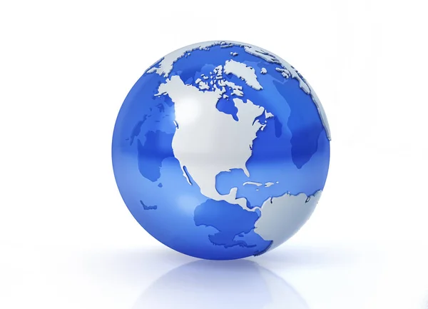 Globe terrestre stylisé. Vue sur l'Amérique du Nord . — Photo