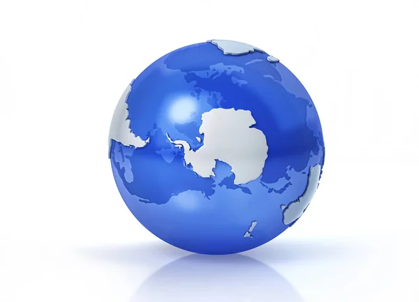 Globe terrestre stylisé. Vue sur le pôle Sud . — Photo