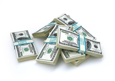 Para için. 100 Usd 'luk birkaç tomar banknot..