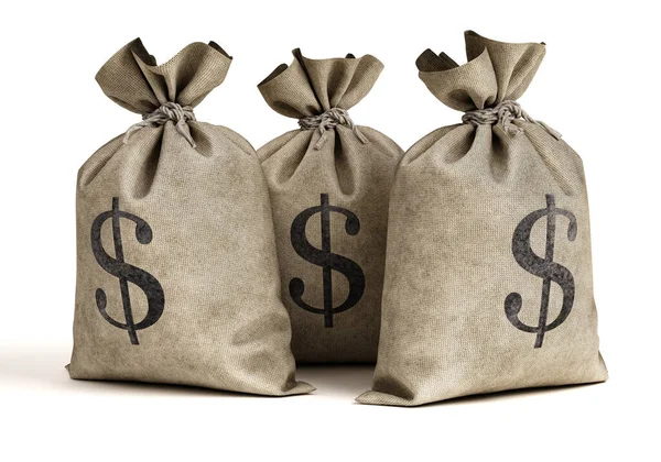 Money bags with U.S. Dollar sign. — Stock Photo, Image