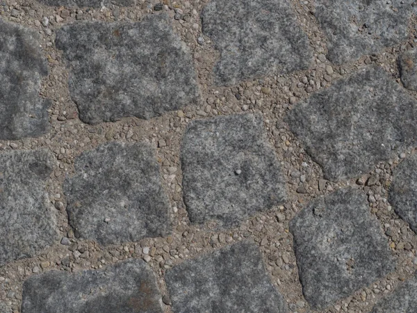 Gray Cobblestones Seam Sand — Stock Photo, Image