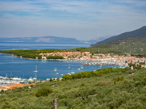 Hafen der Stadt cres kroatia island Stockbild