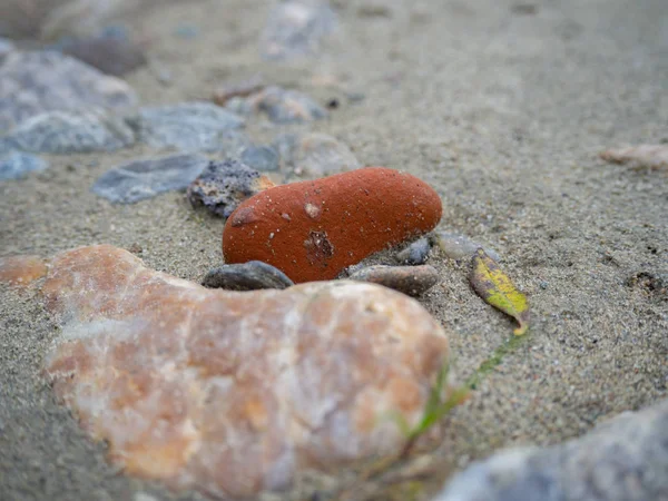 Stones on the sand ground