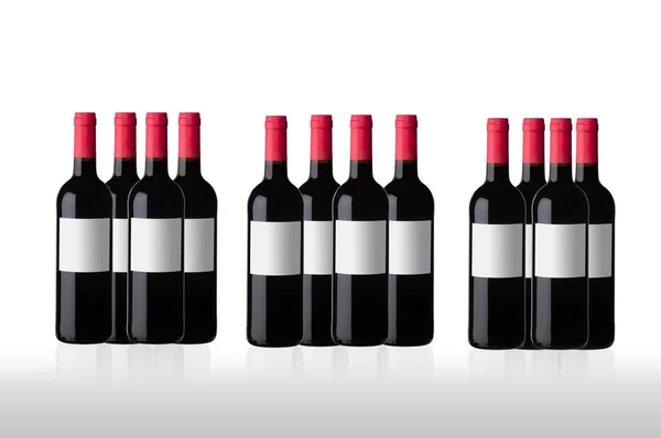 Botellas de vino rojo — Foto de Stock