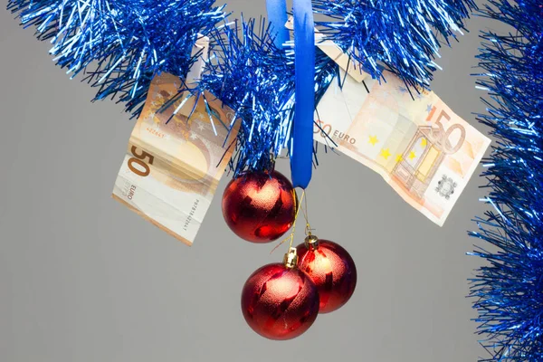 Dinero y Navidad — Foto de Stock