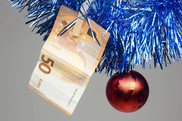 Dinero y Navidad — Foto de Stock