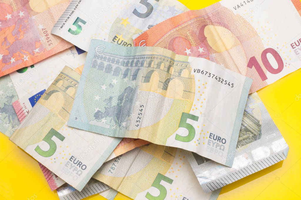 Paper money, euro bills