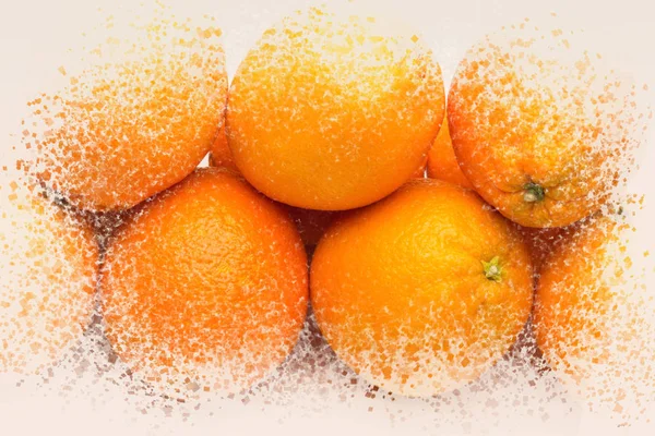 Oranges presented in a modern and original way — Stock Photo, Image