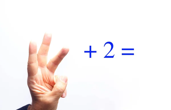 Simple mathematical operations with your hands — ストック写真