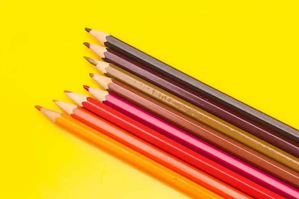 Colored pencils, color gamut — Stock Photo, Image