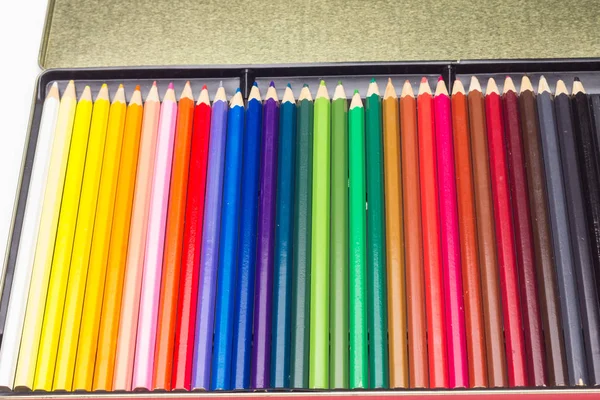 Barevné tužky, barevný gamut — Stock fotografie
